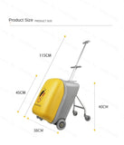 Fashion Cute Pony Cartoon Trolley Case Sit Travel bags for Children 24" Rolling Luggage Spinner Suitcase Wheels Yellow Duck 20" Aimak Store