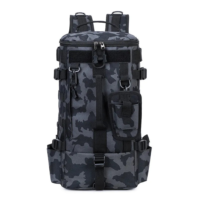 Tactical Fishing Backpack Tackle Bag with Rod Holders Fish Equipment Storage Molle Camping Hiking Outdoor Multifunctional Bag Aimak Store