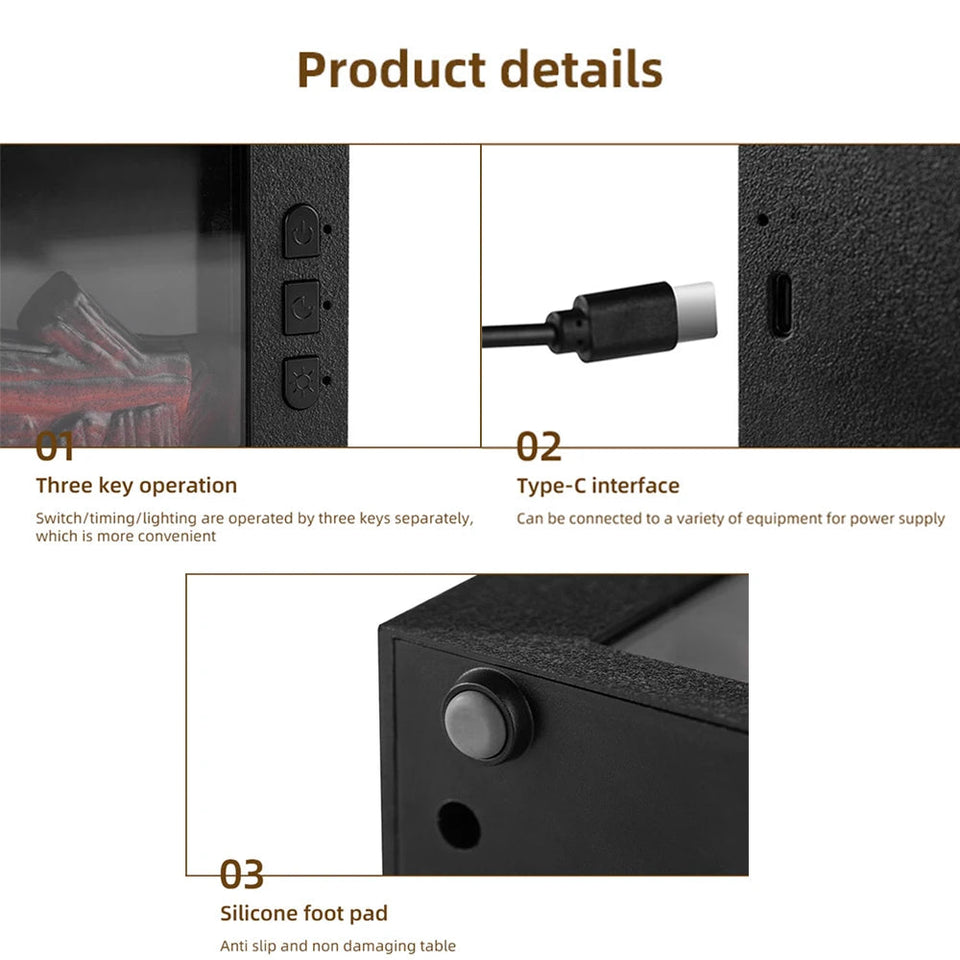 Air Humidifier Essential Oil Diffuser Flame Aroma Humidifier Home Room Fragrance Diffuser with Night Light Aromatherapy Diffuser Aimak Store