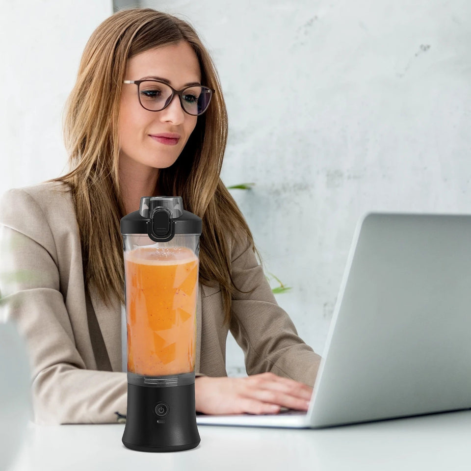 New Portable Blender 600ML Electric Juicer Fruit Mixers 4000mAh USB Rechargeable Mini Smoothie Blender Orange Juicer Machine Aimak Store