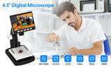 1000X 4.3" LCD Digital Microscope 1080P Coin Microscopio 8 LED Lights USB Magnifier Soldering Repair Video Microscope for Coin Aimak Store