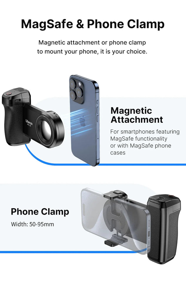 Ulanzi MA35 MagSafe Smartphone Camera Shutter Grip Bluetooth Selfie Handle As Camera Photo Stabilizer Vertical Horizontal Shoot Aimak Store