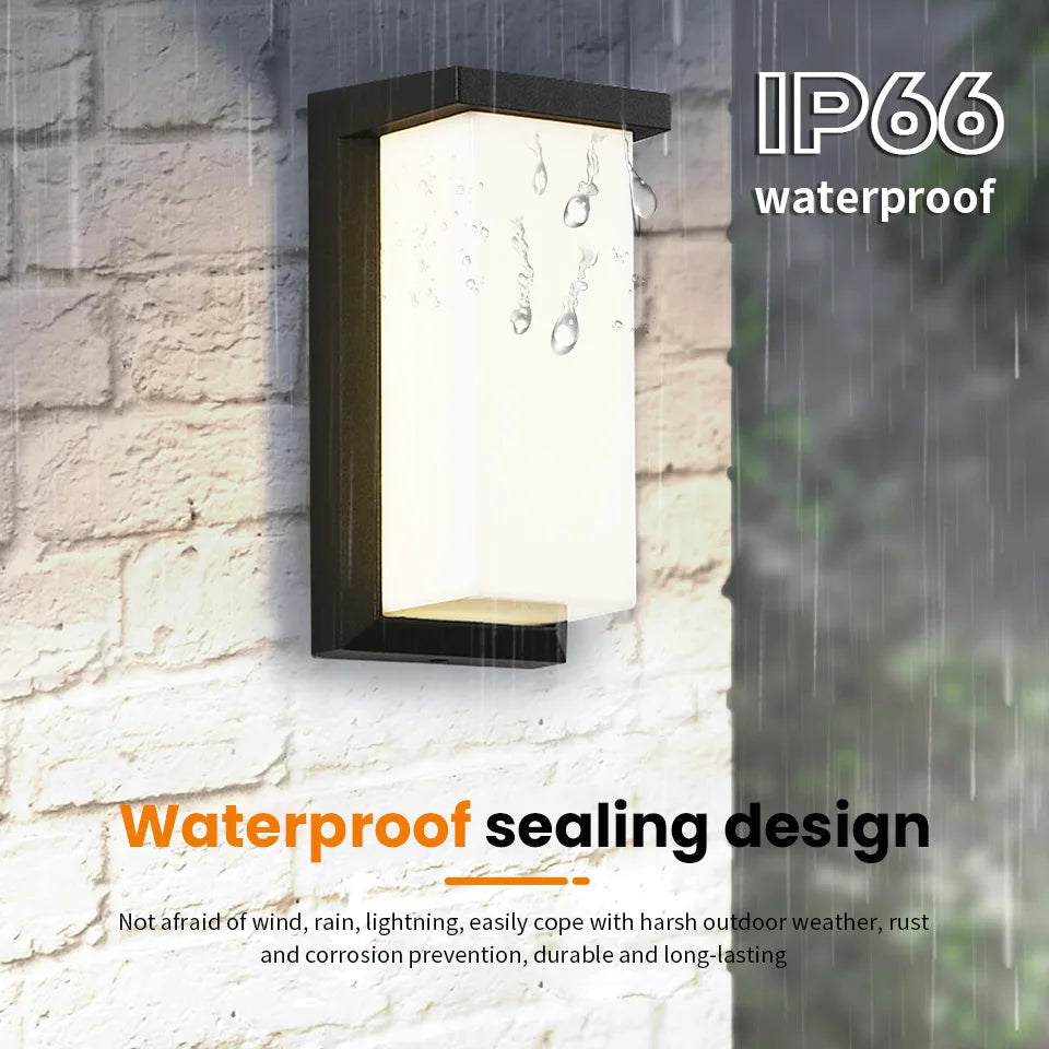 LED Outdoor Wall Light Wall Lamp Motion Sensor 85-265V 16W10W Waterproof Modern Indoor Home Balcony Path Porch Garden Decoration Aimak Store