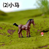 Farm PVC Craft Gift Landscape DIY plastic animal decoration farmer Horse Cow Animal miniature figurines Modern Home Decoration Aimak Store