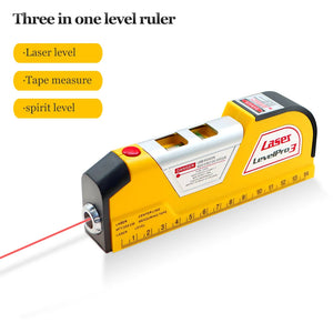 Laser Level And Distance Meter Vertical & Horizontal Lasers Tape Aligner Bubbles Ruler,For Garden Building Woodworking Tools Aimak Store