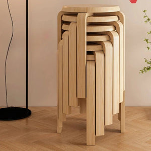 High Kitchen Storage Chair Wooden Vintage Dining Chair Tabouret Design for Room Furniture Round Wooden Stool with Storage Aimak Store