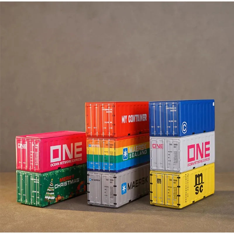 New Container Mini Iron Box Small Container Model Storage Box Creative Desktop Ornament Storage Rack Multi-Functional Metal Box Aimak Store