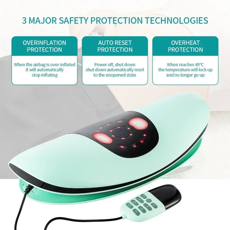 Electric Lumbar Traction Massager Adjustable Vibration Waist Massager Wa ist Spine Support Back Massage Machine Waist masajeador Aimak Store