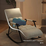 Modern Folding Rocking Chair for Adults Luxury Lite Recliner with Adjustable Backrest Balcony Lounges, Living Rooms Relaxation Aimak Store