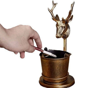 Vintage Creative Jar Decoration Iron Art Used Home Living Room Tea Table Office European Style Jar AntiDrop Ashtray Home Pattern Aimak Store