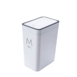 15L Nordic Style Toilet Trash Can Household with Lid Kitchen Classification Presstype Wastebasket Bathroom Rectangular Trash Can Aimak Store