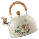 3L Whistling Kettle Teapot Floral Enameled Universal Teapot Water Kettle Large Capacity Thickened Coffee Pot Aimak Store