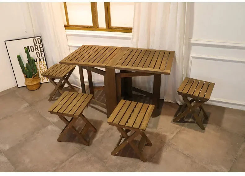 Balcony Leisure Folding Table Home Simple Portable Dining Tables Province Space Rectangular Multi-function Camping Table Aimak Store