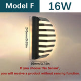 LED Outdoor Wall Light Wall Lamp Motion Sensor 85-265V 16W10W Waterproof Modern Indoor Home Balcony Path Porch Garden Decoration Aimak Store