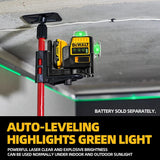 Dewalt DW089LG Laser Level 12 Line 3 Sides*360 Degree Vertical Lines Laser Level Meter Outdoor Uses 12V Lithium Battery Aimak Store