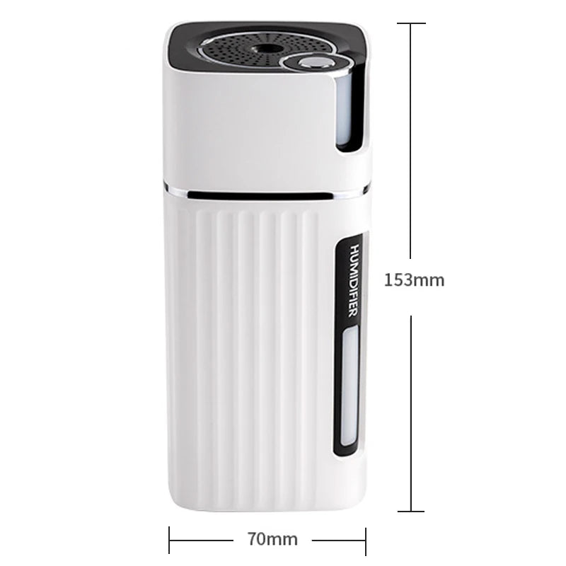 Air Humidifier Ultrasonic Smart Cool Mist Aroma Diffuser HumidifiersWith Color LED Light Mist Maker Fogger For Office Car Home Aimak Store