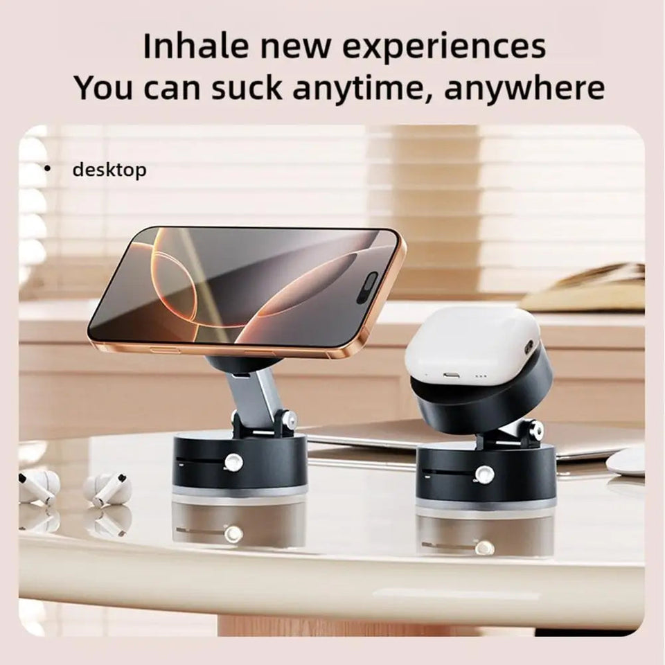 Double Sided Suction Cup Magnetic Phone Holder Lazy Multi-functional Foldable Storage Holder Vacuum Suction Phone Holder Aimak Store
