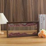 3D Sandscape Moving Sand Art Picture Wooden Frame Quicksand Liquid Hourglass Craft Flowing Sand Painting Office Home Decor Gifts Aimak Store