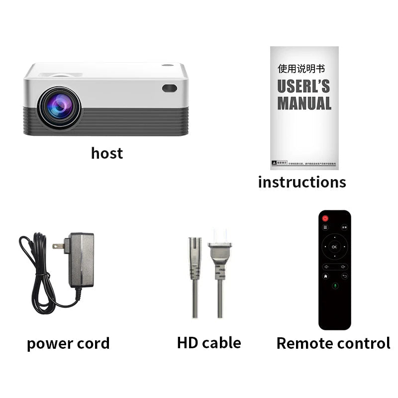 Salange P35 Android 10 Projector WIFI Portable MINI Video Beamer Smart TV 1280*720dpi for Game Movie Home Cinema 1080P 4K Video Aimak Store