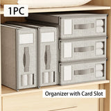 1PC Visual Organizer with Lid and Card Slot Home Essentials Organizers Home Decor Fall Decor Christmas Item Storage Aimak Store