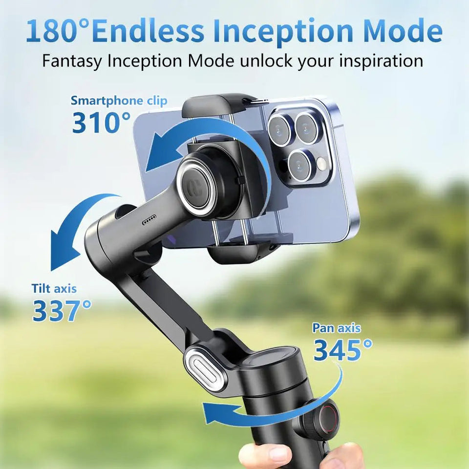 AOCHUAN 3-Axis Handheld Gimbal Stabilizer for Smartphone with Fill Light for iPhone Android Face Tracking Tiktok Vlog Smart XE Aimak Store