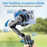 AOCHUAN 3-Axis Handheld Gimbal Stabilizer for Smartphone with Fill Light for iPhone Android Face Tracking Tiktok Vlog Smart XE Aimak Store