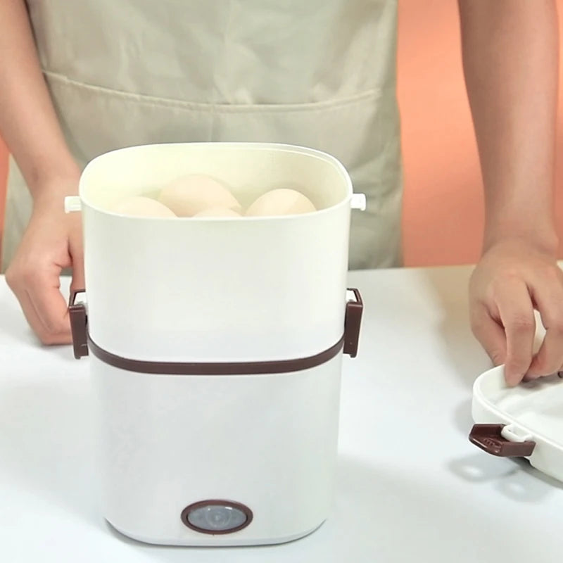 Electric Rice Cooker 220V Multi-functional Lunch Box Single/Double Layer Cooking Machine Food Steamer Food Storage Box EU Plug Aimak Store