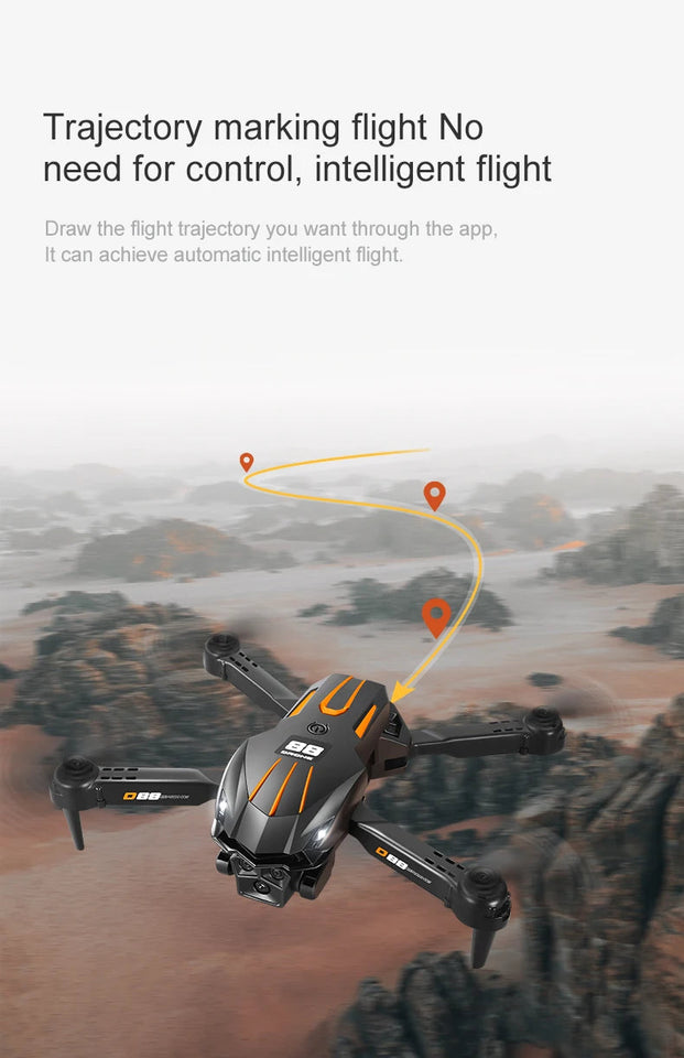 D88 Drone 8K HD Dual Camera GPS Location Professional Aerial Photography Optical Flow Hovering Foldable Drone ﻿RC10000M 2025New Aimak Store