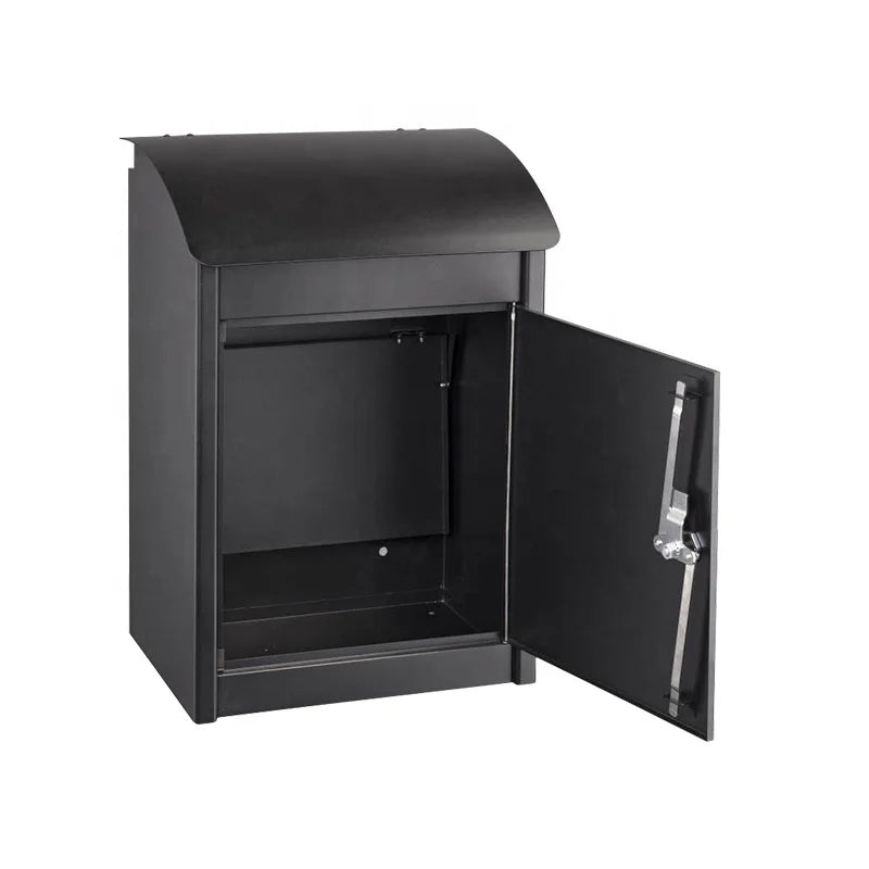 AJF Large Waterproof Outdoor Metal Mailbox Parcel Delivery Drop Box Wall Mount Home Garden Use Steel Newspaper Storage Post Lock Aimak Store