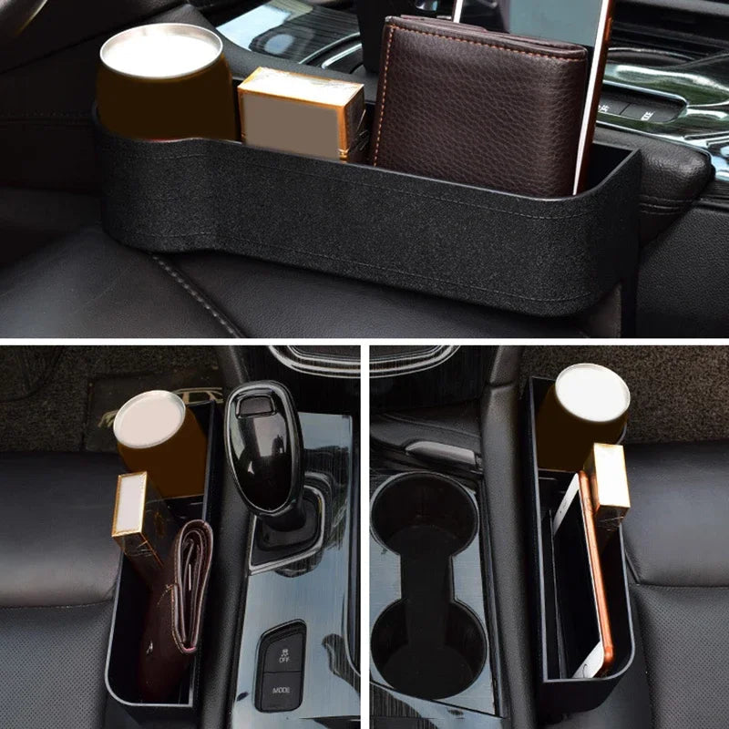 Car Seat Crevice Storage Box Seat Gap Slit Pocket Catcher Organizer Universal Car Seat Organizer Card Phone Key Holder Pocket Aimak Store