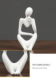 3pcs/set Abstract Thinker Statue Resin Sculpture Micro Thinker Figure European Office Home Decoration Accessories Aimak Store