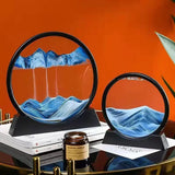 3D Moving Sand Art Nordic Creative Oranment Liquid Hourglass Flowing Sand Sandscape Round Quicksand Painting Home Decor Gifts Aimak Store