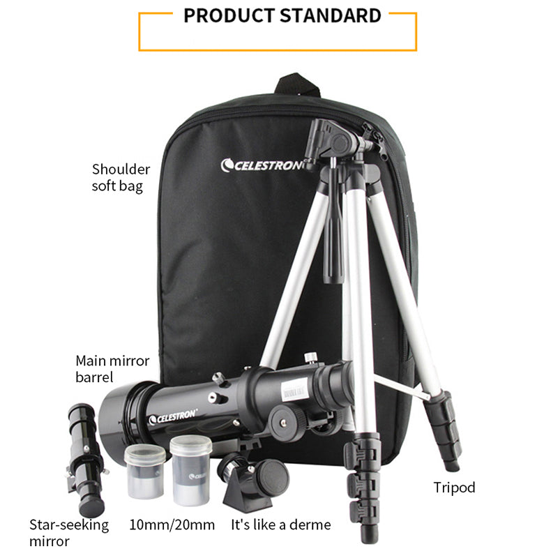 Celestron Travel Scope 70mm 70400 AZ Refractor Astronomical Telescope Portable 10-165X Zoom Monocular For Kids Beginner Gifts Aimak Store