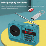 Mini Portable FM Radio High Sensitivity Radios Receiver Wireless Hifi  Bluetooth Speaker with Mic Support Recording TF USB Play Aimak Store