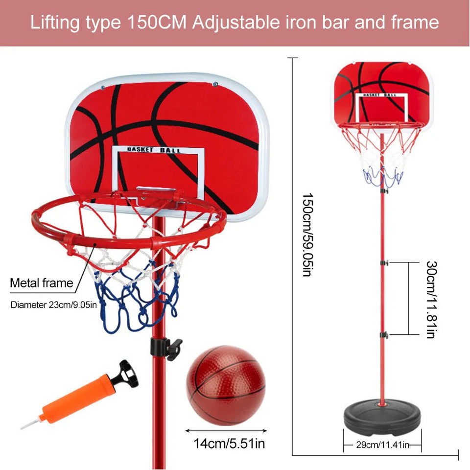 Basketball Goals with Ball and Pump Portable Basketball Hoop Adjustable Portable Basketball Hoop Indoor Outdoor Play for Kids Aimak Store