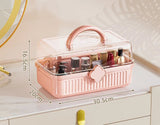 Art Craft Organizer Storage Box with 3 Layers Plastic Tool Box with Handle for Sewing Cosmetic Storage Box Portable Medicine Box Aimak Store