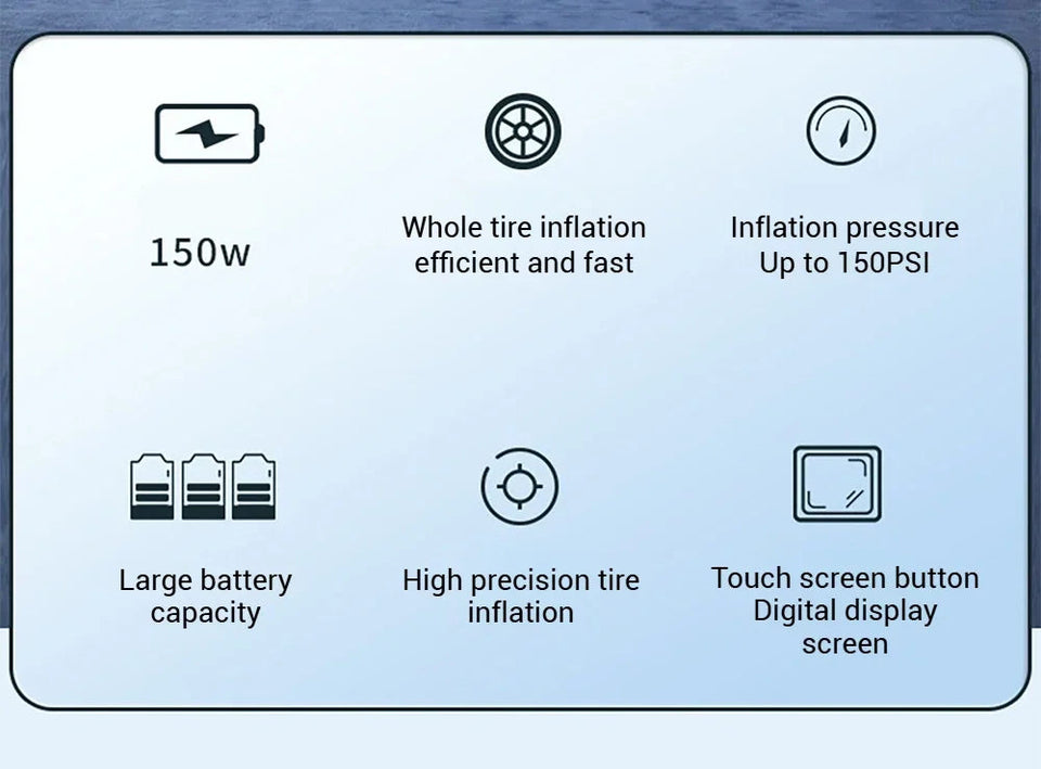 7 in 1 Car Tyre Inflator Inflatable Pump Electric Pump Car Jump Starter Battery Starting Portable Air Compressor Emergency Power Aimak Store