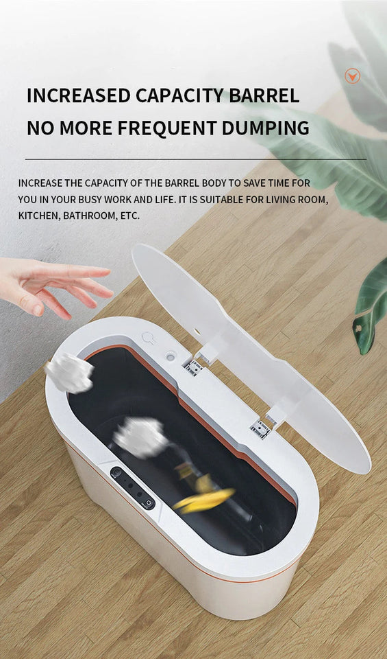 15L Aromatherapy Smart Sensor Trash Can Garbage Bin Electronic Trash Bin Narrow Toilet Rubbish Wastebasket for Home Kitchen Bath Aimak Store