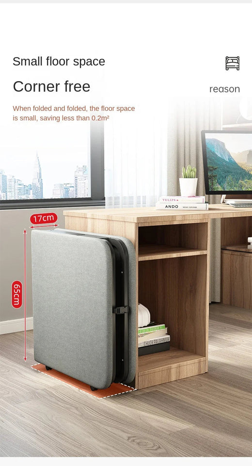 Upholstered Folding Bed Office Lunch Break Sheet People Home Nap Bed Dormitory Simple Bed Reinforcement Escort Hard Board Bed Aimak Store