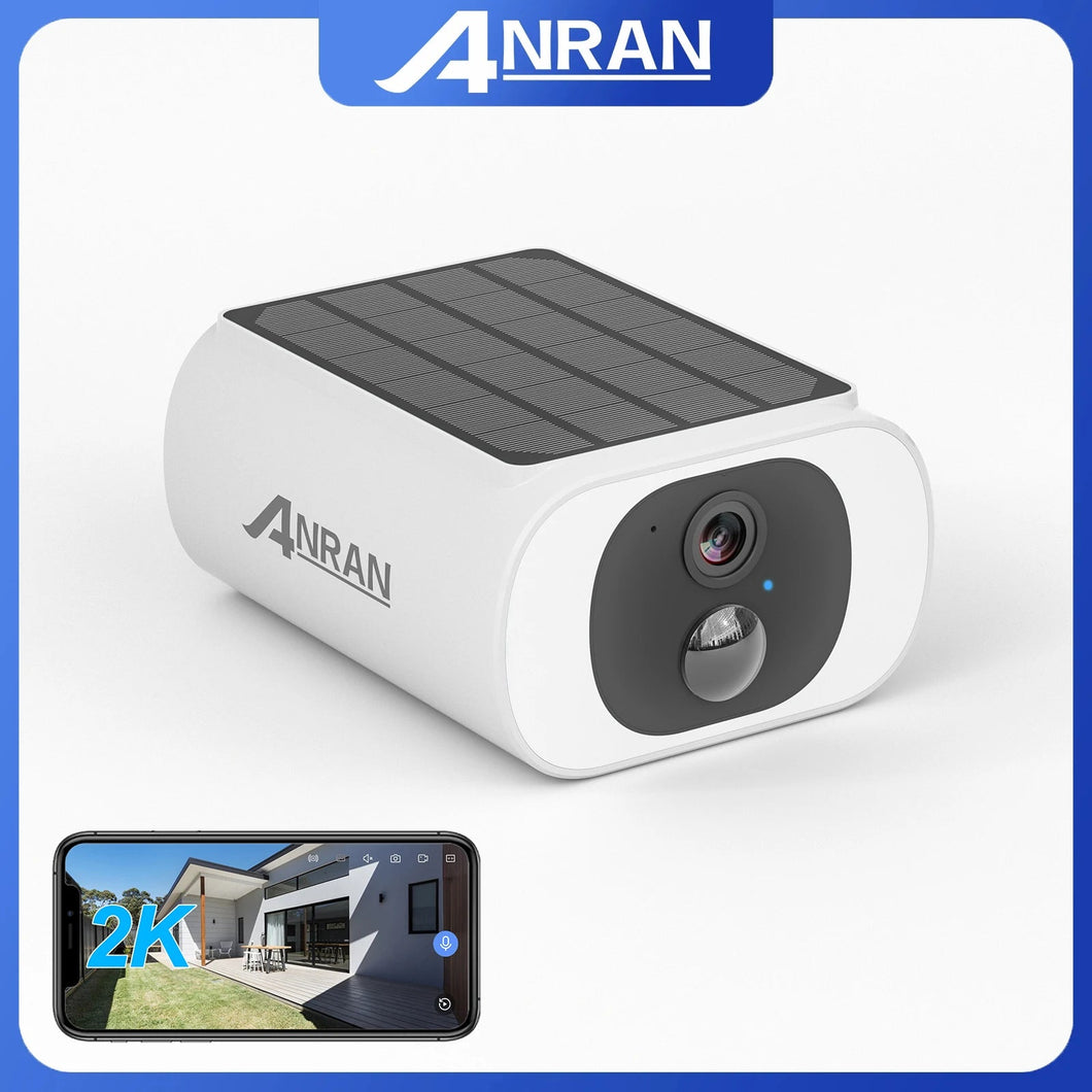 ANRAN 2K Wifi Solar Camera PIR Detect 3MP Outdoor Surveillance Solar Powered Camera Security Protection Rechargeable Battery Aimak Store