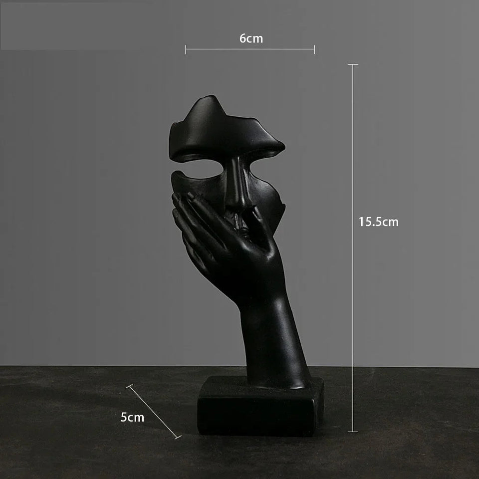 Resin Abstract Mask Statues European Miniature Figurines for Interior Home Office Study Desktop Figure Ornament Decor Gift Aimak Store