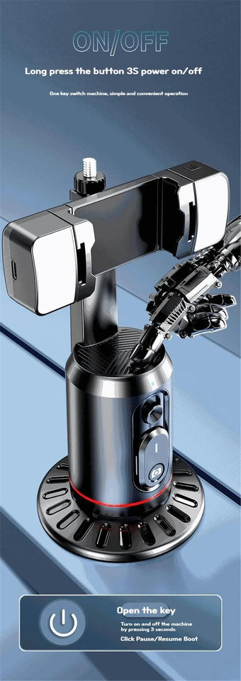 FANGTUOSI 360 Rotation Follow-up Gimbal Stabilizer Monopod Desktop Tracking Gimbal with Remote for Phone Tiktok Live Photography Aimak Store