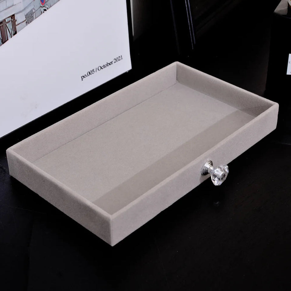Acrylic Velvet Jewelry Organizer with 3 Drawers Stackable Display Storage Earrings Necklace Bracelets Box Holder Case for Women Aimak Store
