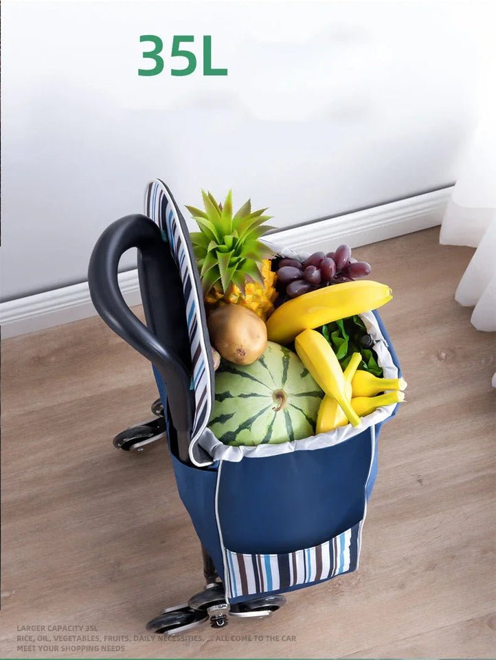 Light Grocery Shopping Trolley Household Climbing Stairs Folding Trailer Outdoor Travel Hand Pull Shopping Cart Aimak Store