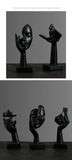 Resin Abstract Mask Statues European Miniature Figurines for Interior Home Office Study Desktop Figure Ornament Decor Gift Aimak Store