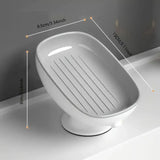 1Pc Luxurious Adjustable Oval Storage Soap Dish with Drain - Wall-Mounted Anti-Slip Removable Soap Box for Bathroom Aimak Store