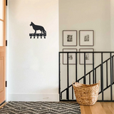 1pc German Shepherd Key Rack Dog Leash Hanger - 9 inch/ 6 inch Wide Metal Wall Art Wall hanging Towel Rack Coat Home Decor Aimak Store