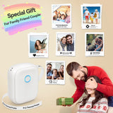 Potable Mini Printer P12 Adhesive Label Printer No Ink Printing Bluetooth Pocket Labeller with Cutter or 3PK Continue Label Roll Aimak Store