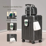 KO-KU 2024 Suitcase Set Female 20 Inch Boarding Suitcase USB/Type-C Port Water Cup Holder 26/28 inch Male Large Capacity Luggage Aimak Store