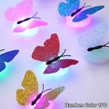 Double Layer Butterfly Night Lights Creative Colorful Luminous Butterfly Lights Lighting Pasteable Led Decorative Wall Lamp Leds Aimak Store